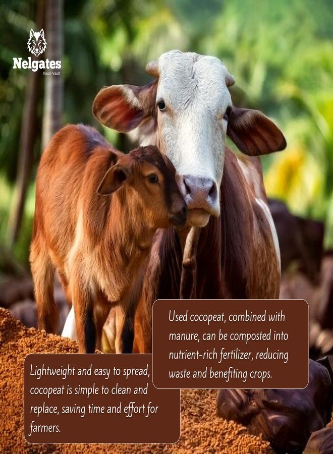 Nelgates Coco peat for Reptile,Cow, Hen, Pig, Goat Bedding, Natural Coco peat 1kg - Image 2